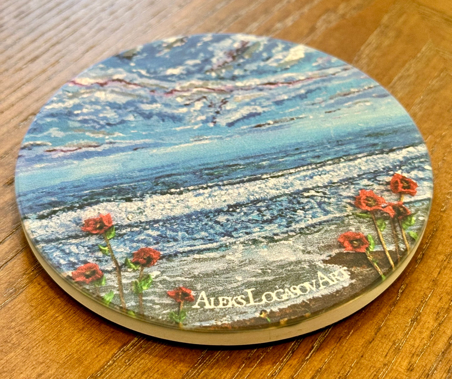"Southern Comfort" Aleks Logasov Original Art Coaster Stone